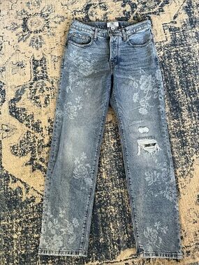 Lucky x Laura Ashley 90s high rise straight leg loose fit denim jeans EUC 2/26
